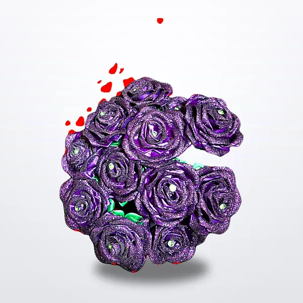 Bouquet de rosas moradas